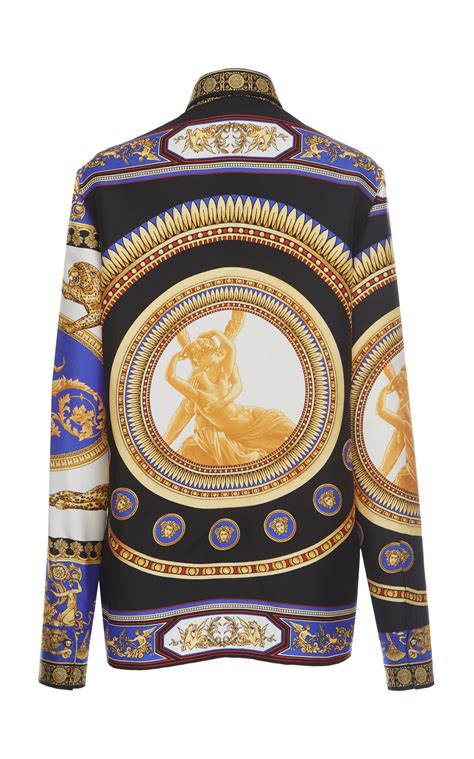 ladies versace blouse|versace long sleeve shirts women's.